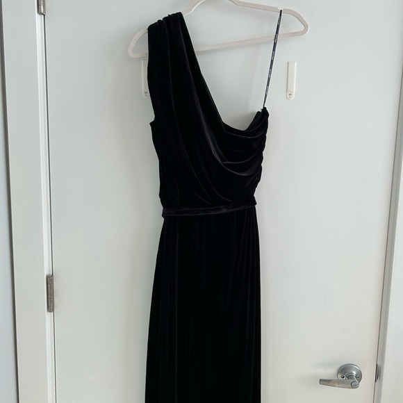 NWT Anne Klein One-Shoulder Velvet Jumpsuit - Picture 5 of 8